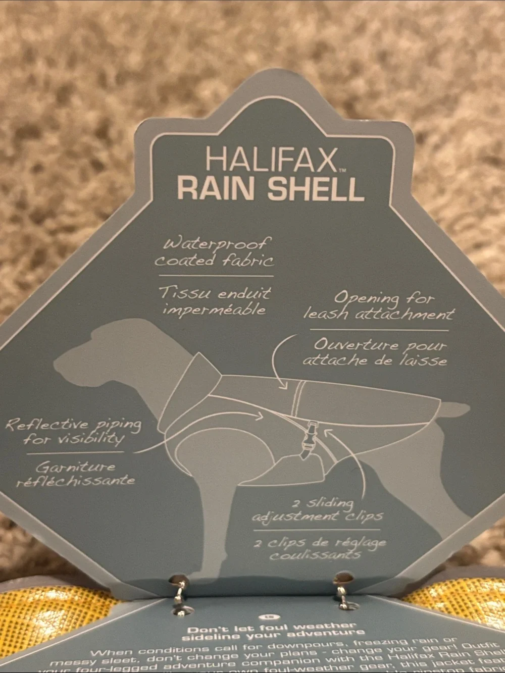 NWT Kurgo Halifax Rain Shell Dog Jacket Small